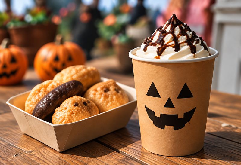 ハロウィンのドリンクと焼き菓子